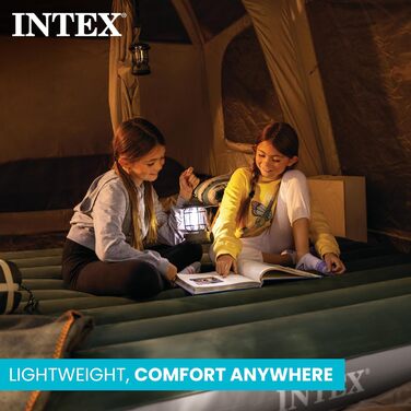Надувний матрац Intex Dura-Beam Standard Series, портативний, надувний, з вбудованим ножним насосом, розмір Twin, повний з вбудованим ножним насосом