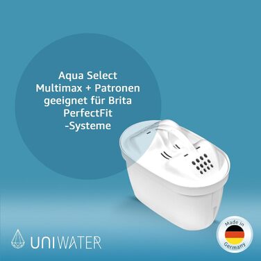 Картриджів Aqua Select Multimax також підходять для систем Brita perfect fit Maxtra, Maxtra, Marella та багатьох інших, 12