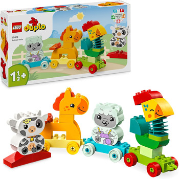Конструктор LEGO DUPLO Потяг із тваринами, 19 деталей