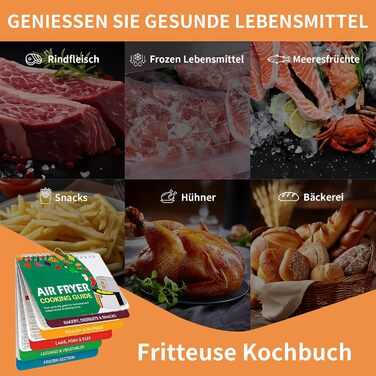 Аксесуари для фритюрниці INMUA, силіконова форма для фритюрниці, аксесуари для фритюрниці Ninja Foodi AF400EU AF300EU 7.6 л - 9.5 л, аксесуари для фритюрниці з кулінарною книгою для фритюрниці - Black Black-1