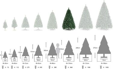Штучна ялинка з металевою підставкою 210 см SALCAR
