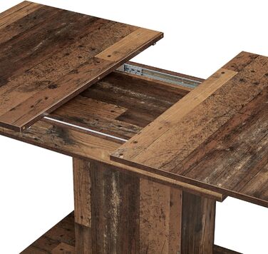 Обідній стіл B&D home Bosco розсувний 120-160x80 см, розрахований на 4-6 осіб, дерев&39яний кухонний стіл з підставкою для їдальні, кухні сучасний скандинавський дизайн техаський дуб, каркас з техаського дуба BE 11201-BE-EITE