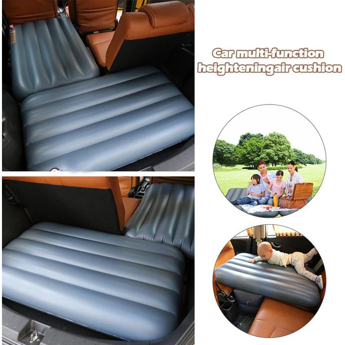 Повітряна подушка матрац для автомобіля, автомобільна повітряна подушка з зазором 100x60x15 см Надувний автомобільний матрац для багажника Автомобільний матрац, кемпінговий матрац для спальні в автомобілі, туристичний надувний матрац, маленьке повітряне л