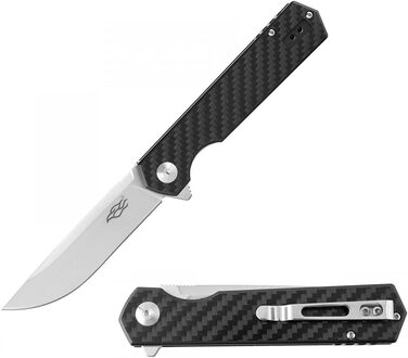 Складаний ніж Лезо зі сталі D2 Рукоятка з вуглецевого волокна з кліпсою Гострий одноручний ніж з піхвами та шарикопідшипником Кемп