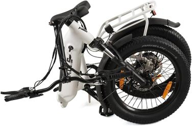 Складаний електровелосипед VT4 20 дюймів з акумулятором 36 В 13 Аг, 20x3,0 дюйми, шини для фетбайка, електровелосипед, що відповідає стандартам ЄС, для чоловіків та жінок, білий