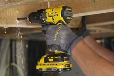 Двошвидкісний акумуляторний дриль-шуруповерт Stanley FatMax 18 В SFMCD720D2K (2,0 Ач, макс. крутний момент 80 Нм, безщітковий двиг