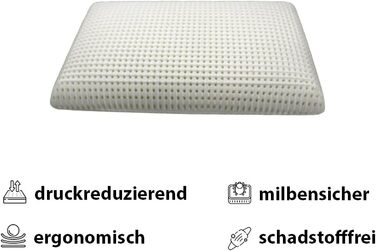 Ароматична подушка для шиї MAPE, в&39язкопружна термом&39яка пінопластова подушка зі 100 бавовняним чохлом (без запаху, 73 x 43 x 13,8 см) Без запаху 73 x 43 x 13,8 см