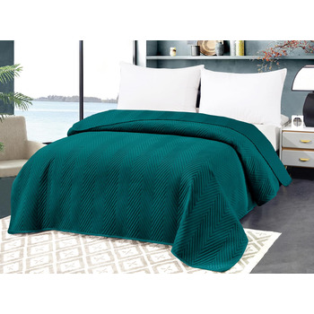 Покривало/плед FEBE, темно-зелений, 200x220 см, оксамитовий плед, пухнаста мікрофібра, плед для дивана, декор кімнати, 200 x 220 см, темно-зелений