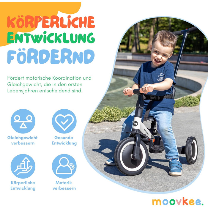 Триколісний велосипед від 1 року з перекладиною 6в1 - Балансир від 1 року - Триколісний велосипед з перекладиною - Дитячий велосип