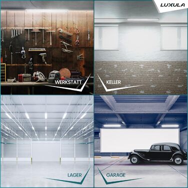 Вологозахищений світильник з 2x18 Вт світлодіодними трубками T8 - 120 см 3600 lm 4000K нейтральний білий - петлевий - IP65 IK08 трубчасте освітлення майстерні підвал гараж