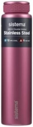 Пляшка для води Sistema Hydrate з нержавіючої сталі 280 мл Без BPA Пляшка для води з подвійними стінками та вакуумною ізоляцією Зберігає рідини гарячими та холодними Різні кольори