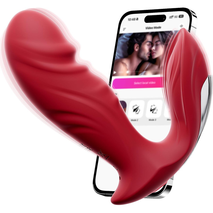 Вібратор-фалоімітатор у формі метелика, секс-іграшка - вібрація для жінок, портативний додаток з 9 режимами вібрації, секс-іграшка для жінок, вібратори, стимулятор клітора для неї, секс-іграшка для пар та соло