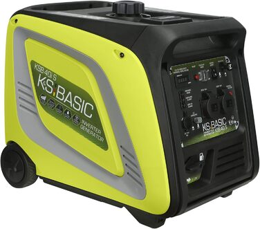 Інверторний генератор KSB 40i S, генератор потужністю 3900 Вт, електронне перетворення електричної енергії, аварійний генератор з двигуном Euro 5, 2 розетки Schuko 230 В, світлодіодний дисплей, режим ECO