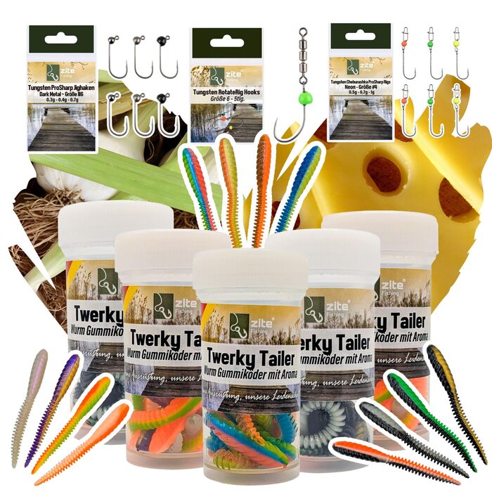 Приманка для лову форелі Zite Fishing Twerky Tailer (м&39який пластик) 3-в-1 м&39яка пластикова приманка/рибальська блешня для форелі Зроблено в Німеччині Без фталатів Альтернатива приманці та блешні для лову форелі, різні види форелі