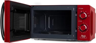 Мікрохвильова піч Orbegozo MI 2121, ємність 20 літрів, 6 рівнів потужності, таймер, програма розморожування, 700 Вт, червоний