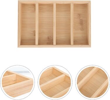 Підставка для окулярів Cabilock з кількома відділеннями, бамбукова підставка для окулярів, лоток для зберігання сонцезахисних окулярів, компактна та міцна, поліровані краї для захисту та презентації