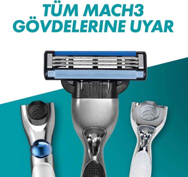 Леза для бритви Gillette Mach3, 8 змінних лез для вологих бритв чоловіків з 3-кратним лезом без розчарувань Одинарна упаковка