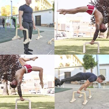 Дерев&39яні паралелети для калістеніки для віджимань, турнік для віджимань та тренажер, висота 30 см, нековзні, ідеально підходять для тренувань у парку або вдома