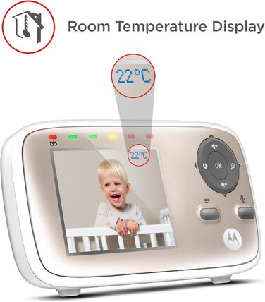 Відеоняня WLAN, камера спостереження за дитиною з кольоровим дисплеєм 2,8 дюйма, радіус дії 300 метрів, 667 Connect