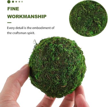 Кульки із сухого моху Камені з штучного моху Кулька з акваріумного моху Зелений мох для виготовлення булочок Зелені кульки з моху Підвісні кульки Кулька Соковитий наповнювач із сухого моху, 6 шт.