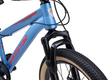 Дитячий гірський велосипед BIKESTAR, 7-швидкісний Shimano, дискові гальма, вік 6 20-дюймовий дитячий гірський велосипед БЕЗ РИЗИКУ, синій