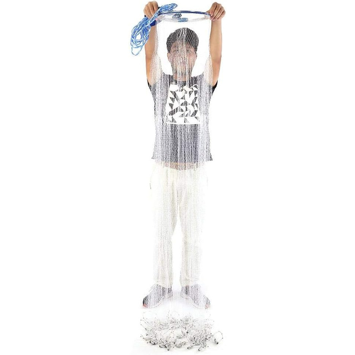 Нейлонова рибальська сітка Dioche, мононитка для зовнішнього використання, американський стиль, ручний закид, рибальська сітка 3,6 м