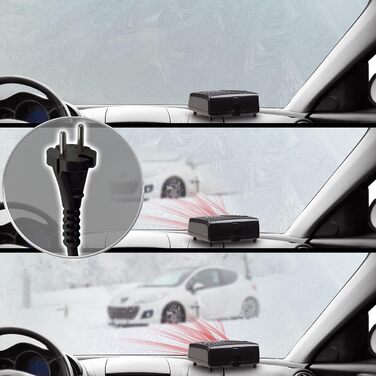 Автомобільний обігрівач AGT Електричний керамічний допоміжний обігрівач, 2 режими нагріву, 1850 Вт, 230 В (електричний автомобільний обігрів вікон, електричний обігрів лобового скла, настільна розетка)