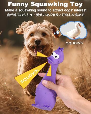 Упаковки Squeak Latex Toys з інтерактивним пищалом, Squeak Rubber Duck Chicken для собак середнього розміру, 2