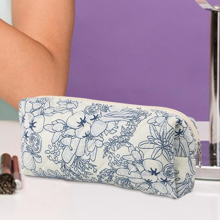 Набір косметичок жіночих, Дорожня косметичка з 3 частин з квітковим візерунком, Туалетна сумка Туалетна сумка з бавовни, Організат
