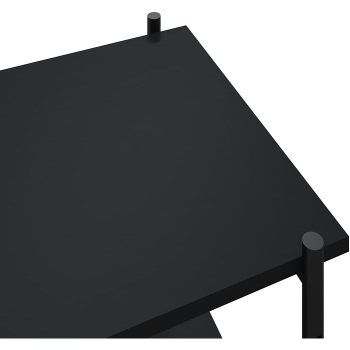 Полицьна книжкова шафа, окремостояча полиця, офісна полиця, побутова полиця, настінна полиця для зберігання речей, полиця для файлів, складська полиця, чорна, 80x40x130 см, чорний, 130 см, 3-