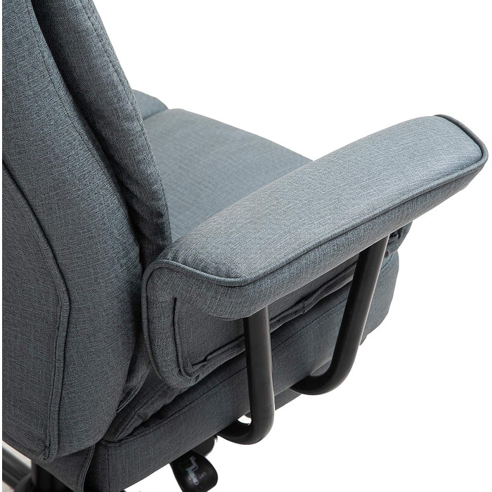 Офісне крісло Vinsetto Ергономічне крісло керівника Поворотне комп&39ютерне крісло з регулюванням висоти на 360 з підголівником та м&39якими підлокітниками з підставкою для ніг Штучна шкіра 68 x 80 x 120126 см