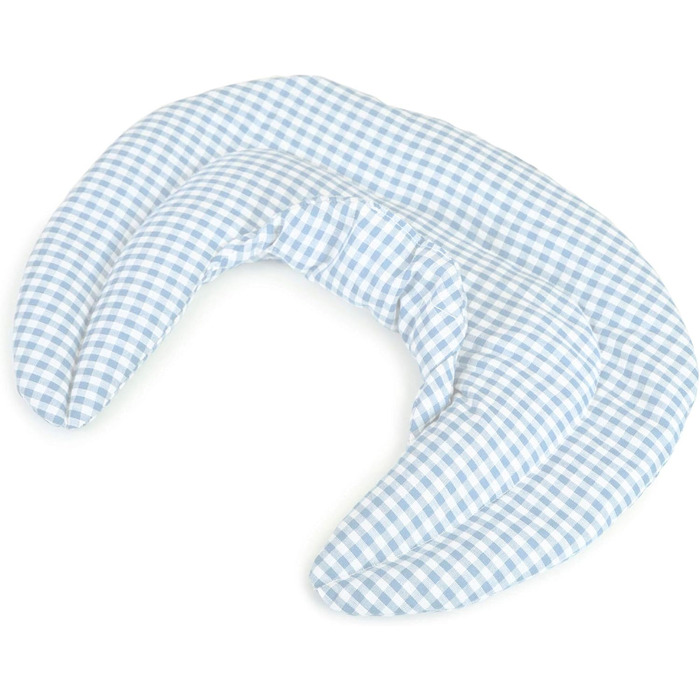 Подушка для шиї зі стійкою, органічна тканина, світло-блакитний та білий. Подушка з виноградних кісточок. Подушка для шиї/грілка - Дуже затишна грілка для шиї.