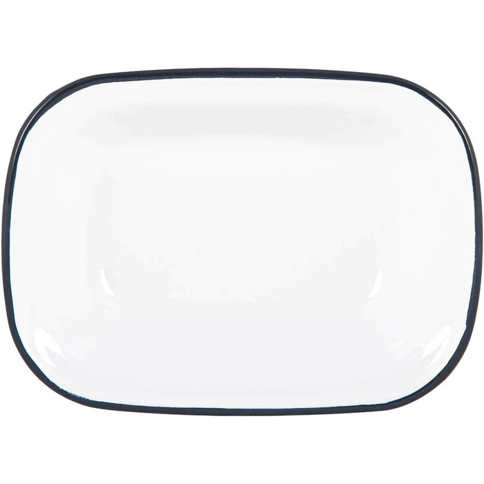 Тарілки для тортів та інших страв Argon Tableware з білої емалі - 20 см - темно-сині - упаковка з 2 шт.