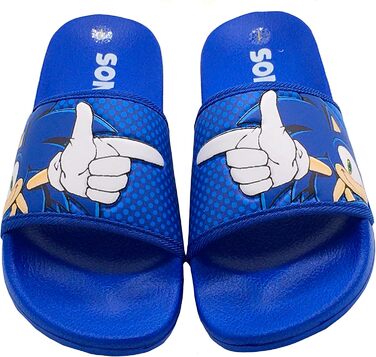 Їжак Сонік, шльопанці для хлопчиків або дівчаток, сині, розмір 28-37 EU 33 EU, сині