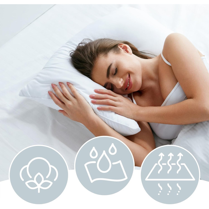 Бавовняне простирадло на резинці (2 шт., без гумки) 100x200 см - Простирадла, плоске простирадло без гумки, біла бавовняна тканина, стійка до кипіння, із сертифікатом Oeko-Tex, 100 x 200 см, біле, 2 шт. 100x200 см