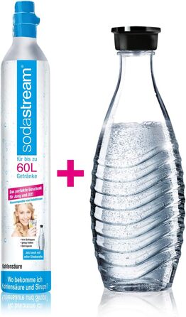 З циліндром CO2 та скляним графином 0,6 л без скляного графина SodaStream з двох упаковок, 1100065490 Reserve Pack