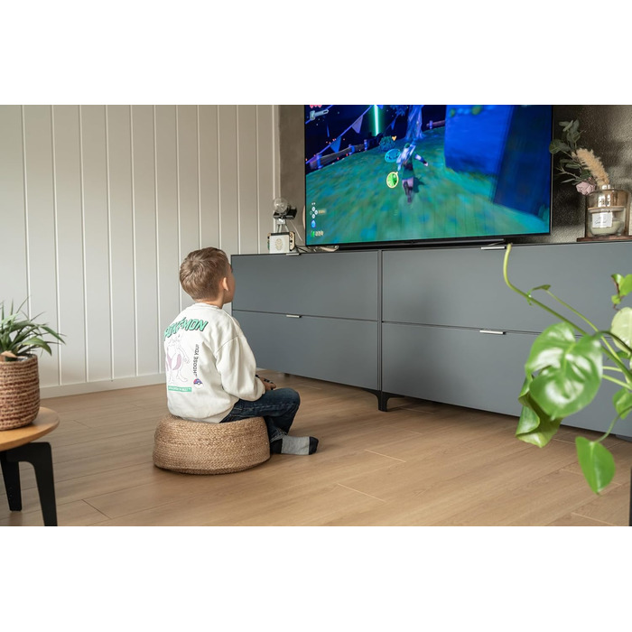 Декоративний пуф-табурет подушка для сидіння в стилі татамі, плетена з джуту пуф у стилі бохо круглий табурет 40 см x 15 см, натуральний колір