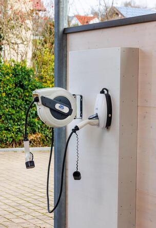 Як - Котушка Schwabe для зарядного кабелю електромобіля типу 2 8 м - 11 кВт / 400 В / 16 А / 3-фазна - Котушка для зарядного кабел