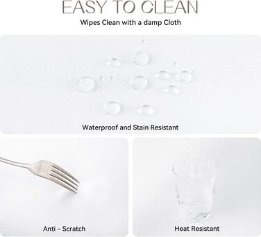 Скатертина римська кругла 160 см Біла миється і водовідштовхувальна різдвяна скатертина Скатертина підходить для вечірки, кафе, ре