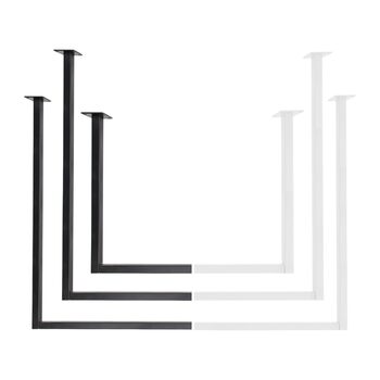 Прямокутна вішалка для одягу, U-подібна, настінна, для ванної кімнати, коридору, кухні, вкл. монтажні елементи (дюбелі та шурупи), порошкове покриття, стійка до іржі (60 см x 90 см, білий) 60 см x 90 см білий