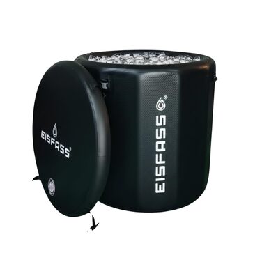 Льодова бочка з додатковою ізоляцією (100 см Ø x 95 см заввишки) для дорослих, ідеально підходить для крижаних ванн, приблизно 350 літрів. Підходить для холодової терапії, відновлення після занять спортом та крижаних ванн.