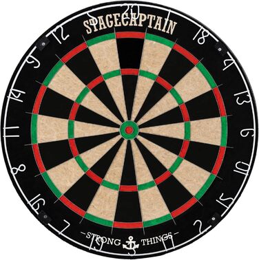Мішень для дротиків Stagecaptain DBS-1715 Bullseye Pro з дротиками - Професійна сталева мішень для дротиків з сизалю - Мішень для дротиків з надтонкими дротами - Мішень для дротиків з 6 дротиками та 4 наборами дергань