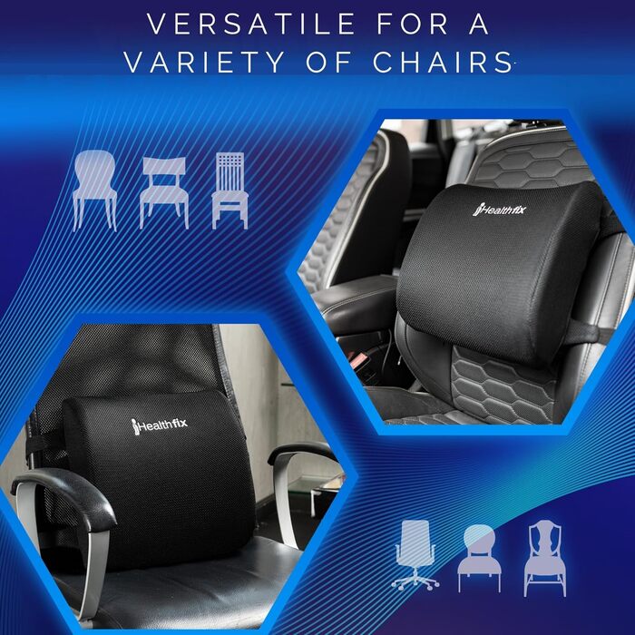 Ергономічна подушка для поперекової підтримки Розроблено спільно з експертами в Німеччині Покращує поставу та знімає біль у спині Поперекова підтримка для офісного крісла, автомобіля та дивана (Середня (70-90 кг)) Подушка для поперекової підтримки з піни 