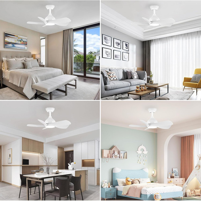 Стельовий вентилятор CJOY 76 см з підсвічуванням і пультом дистанційного керування Безшумний, лампа з вентилятором, що регулюється