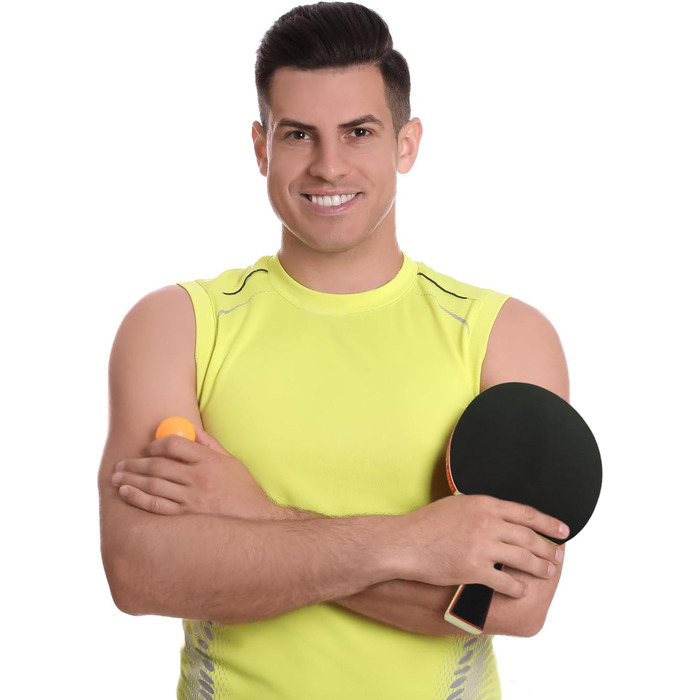 Набір для настільного тенісу Diompirux Premium 2 ракетки + 3 м’ячі + чохол 7-шарова тополя + високоякісна гума для початківців, профі, сім’ї посилена ручка