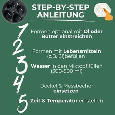 Аксесуари Thermomix для TM5, TM6 і TM31 - також підходять для Monsieur Cuisine Connect & Smart - Яйцеварка Thermomix - до 4 яєць пашот, кекси та багато іншого