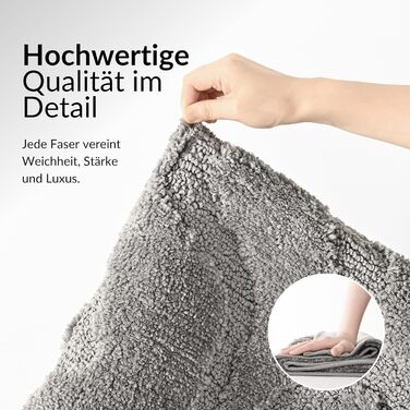 Нековзний килимок для ванної, який можна прати, кольору Pebblestone Grey з підкладкою з TPR, мякою мікрофіброю та сучасним дизайном