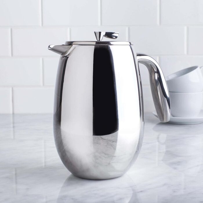 Кавоварка Bodum 1308-16 columbia (з подвійними стінками, нержавіюча сталь, можна мити в посудомийній машині, 1,0 літра (34 унції)) Глянцева нержавіюча сталь 1,0 л (34 унції) одинарна