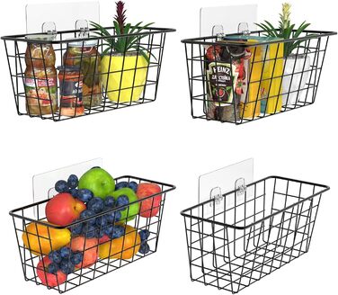 Організатор для дверей шафи MaraFansie, настінні дротяні кошики, підвісний кошик, полиця для шафи та комори, організація та кухня,