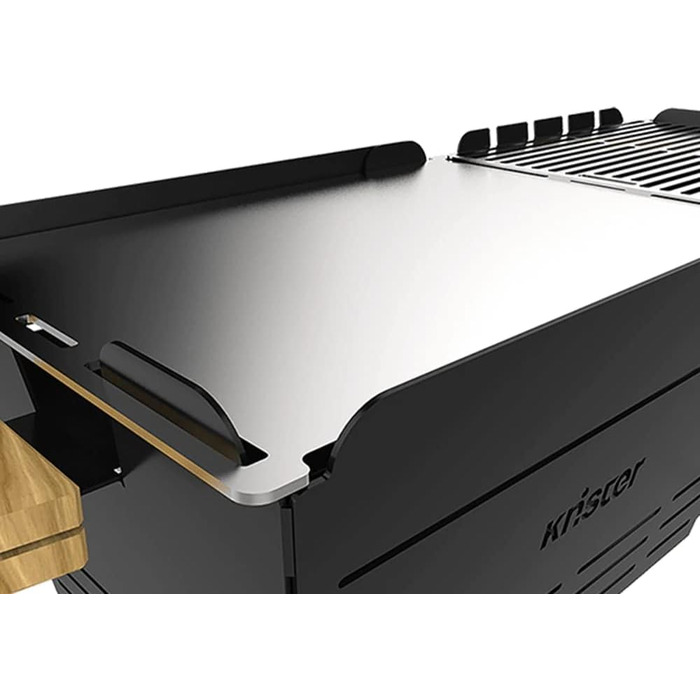 Пластина Knister Plancha з нержавіючої сталі, пластина для гриля Plancha для всіх варіантів кемпінгового гриля Knister Grill, овочева тарілка (20 x 28 см)